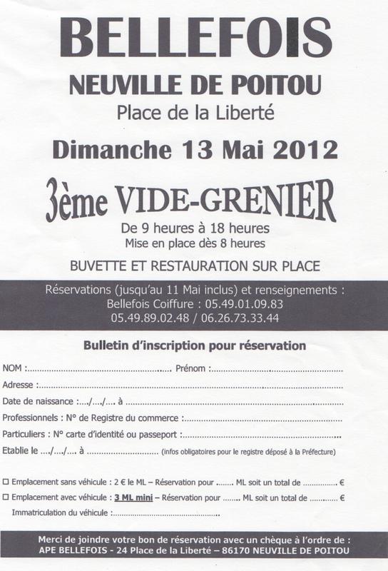 Affiche du vide-grenier